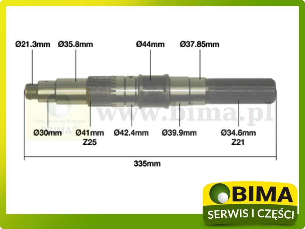 Wałek pto John Deere 1850N,1950,1950N,2040,2040S,2140 — zdjęcie 2