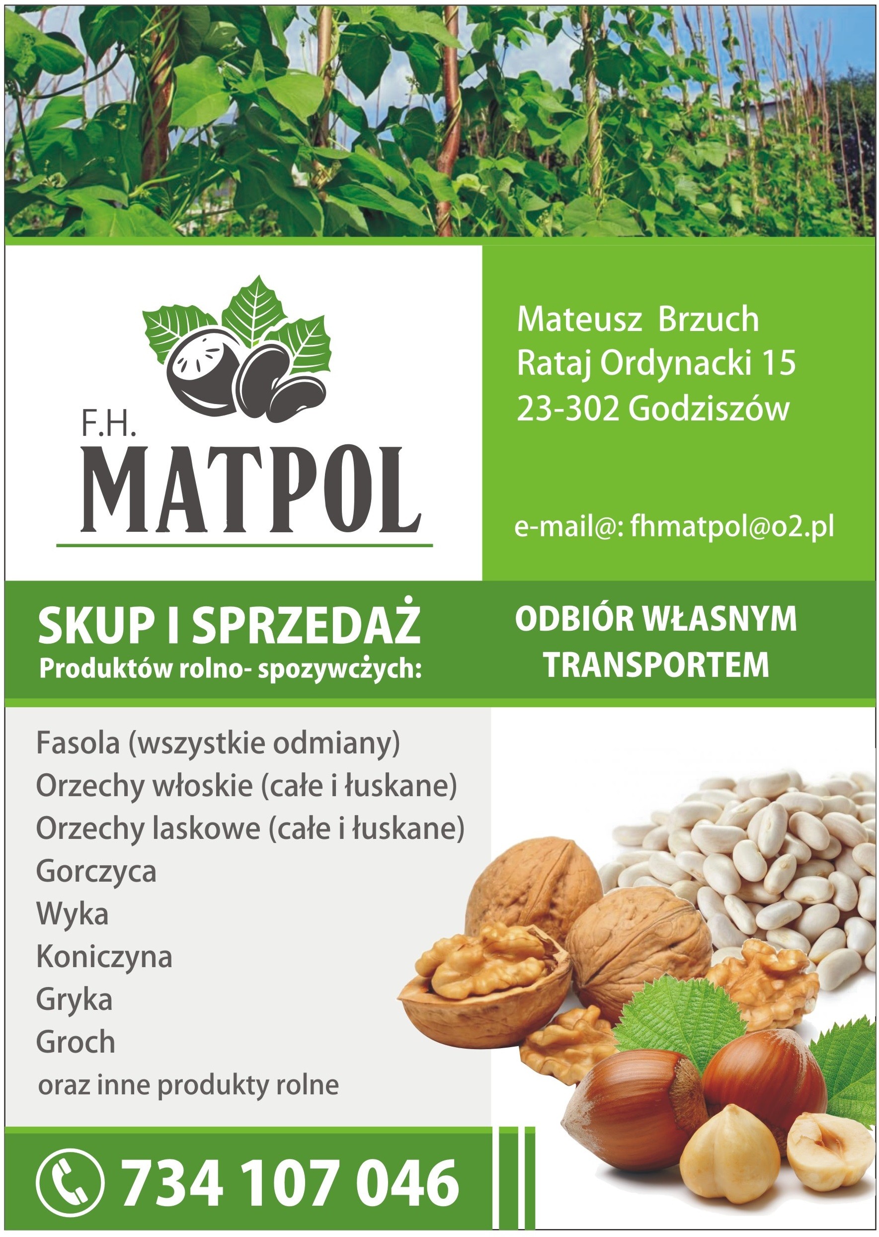 Fasola,orzechy,gorczyca,wyka,gryka.itp
