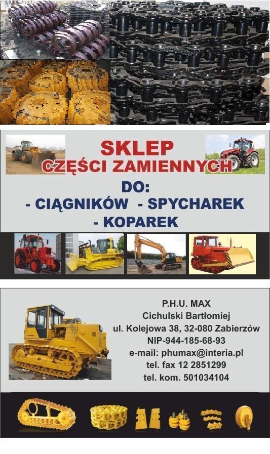 STALINIEC,T-130,T-170,DT-75,KOMATSU,CZĘŚCI