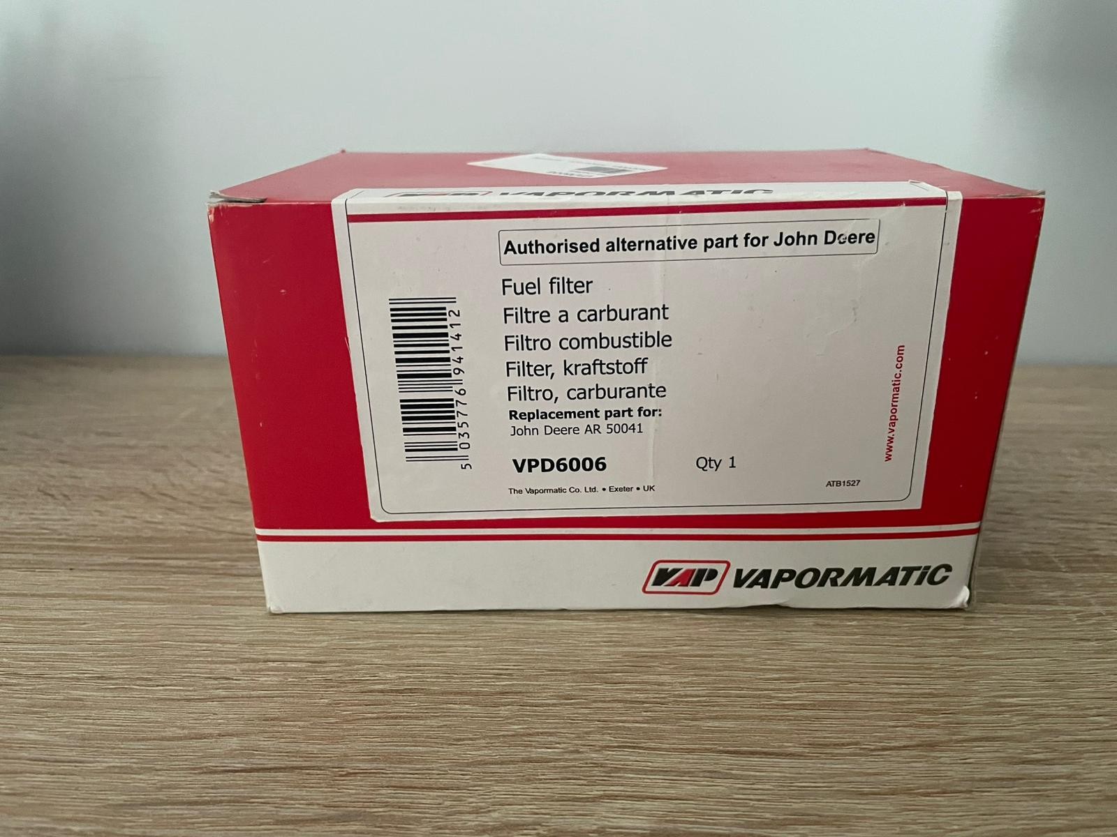 Filtr paliwa do John Deere AR50041 - Vapormatic VPD6006 — zdjęcie 2