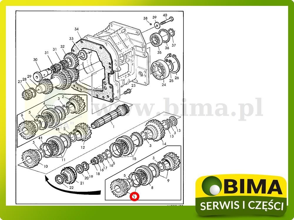 Koło zębate części skrzyni biegów John Deere 6500,6100