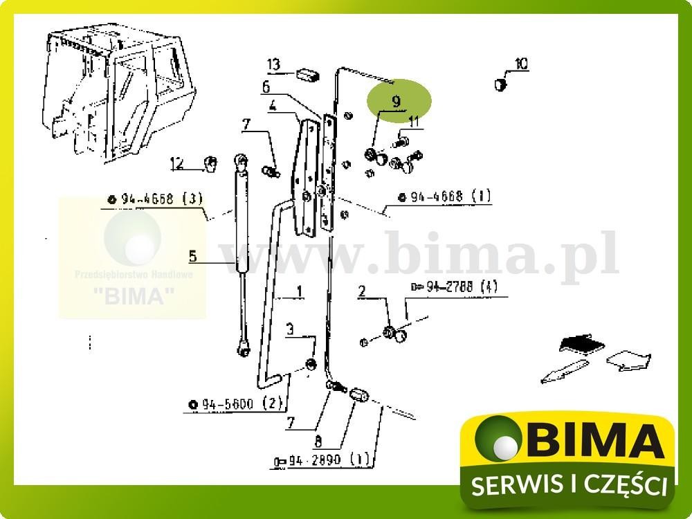 Kołpak śruby mocującej szybę Renault CLAAS Temis 650 — zdjęcie 2