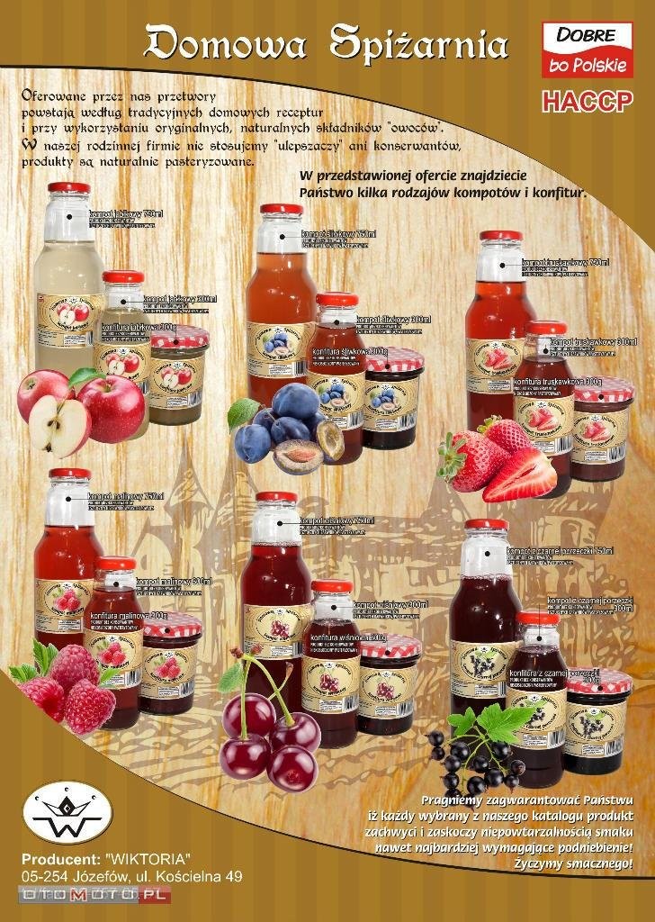 KOMPOT DOMOWY ,KONFITURY DOMOWE