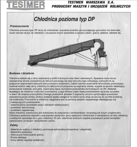 Chłodnica do granulatu PD-3 Testmer — zdjęcie 3