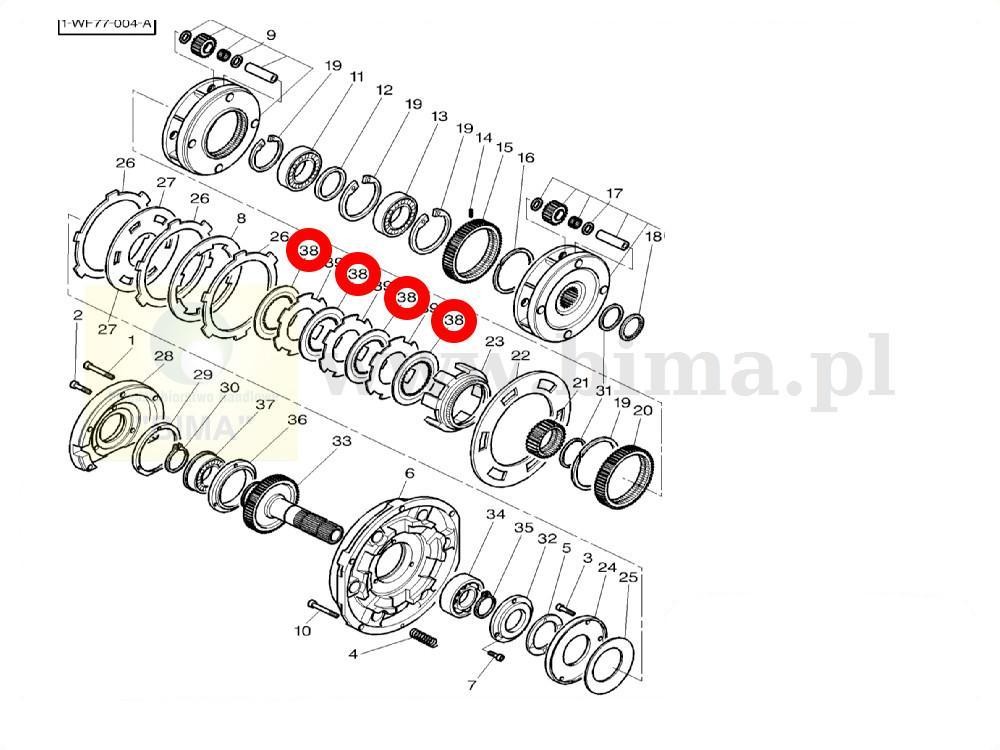 Tarcza cierna dynashift MF Massey Ferguson 6170,6180 — zdjęcie 3