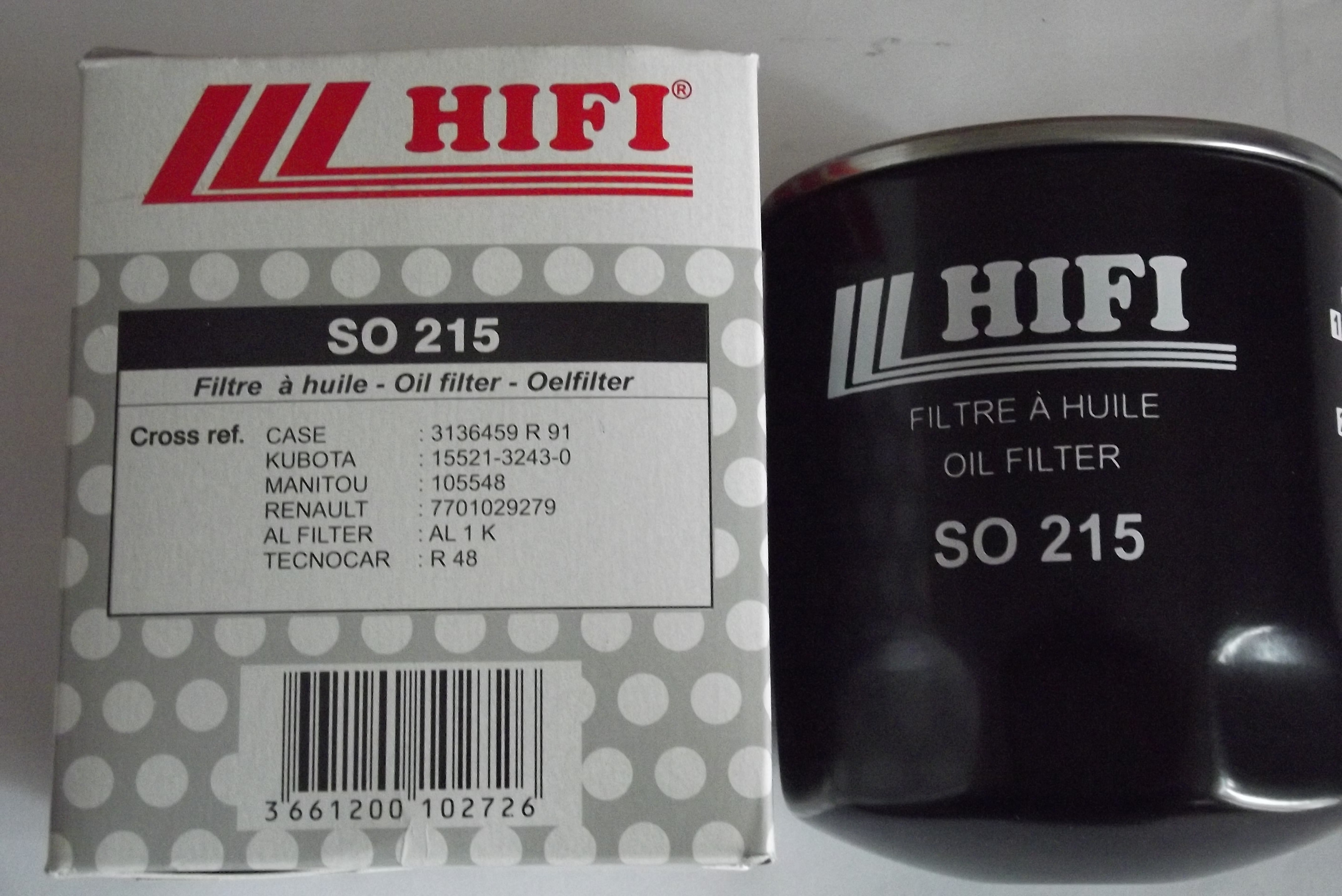 Filtr oleju SO 215 RENAULT,CLAAS,KUBOTA FENDT,CASE IH  — zdjęcie 1