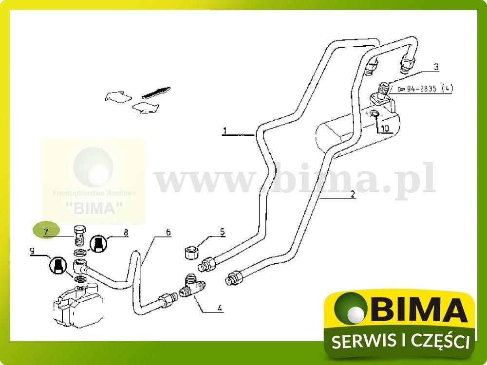 Śruba przewodu hydraulicznego Renault CLAAS 80-32,80-34 — zdjęcie 2
