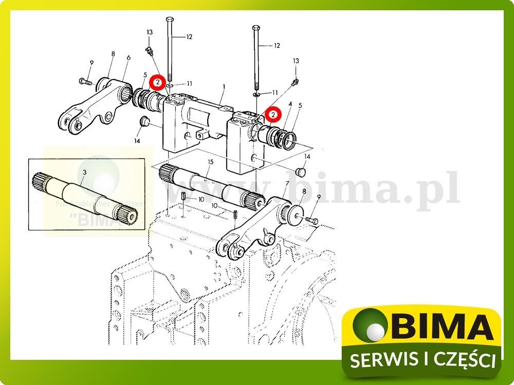 Tuleja ramion podnośnika John Deere 6600,6405,6605,6100 — zdjęcie 2