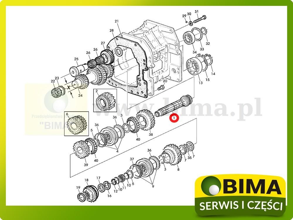 Wałek skrzyni biegów John Deere 6225,6325,6425,6525