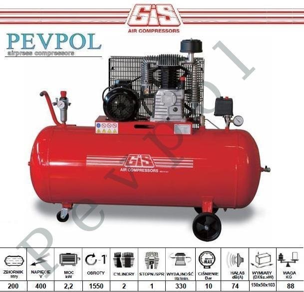GiS Air Compressors, GS17/200/330/CAR/T , Kompreso