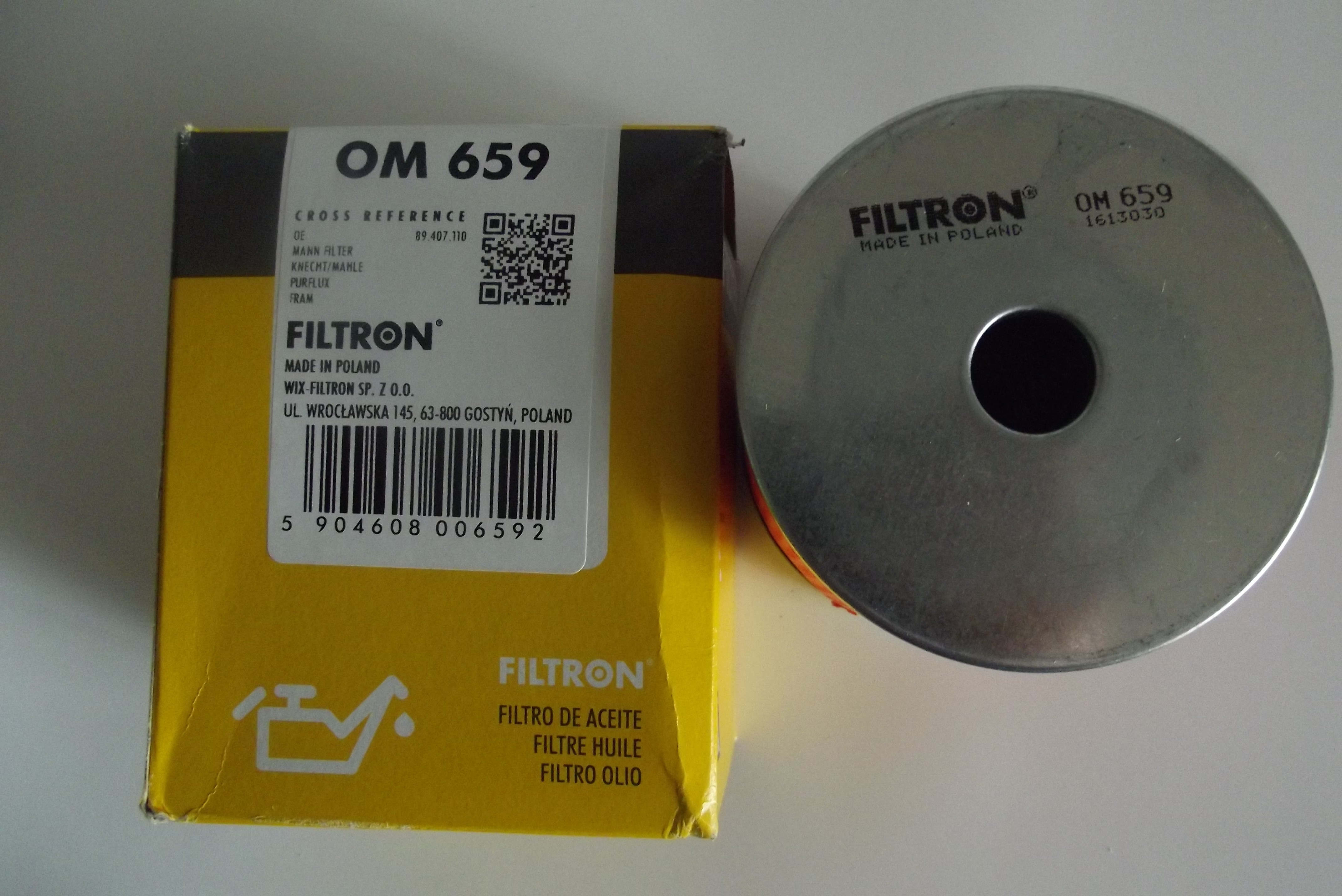 Filtr oleju OM 659 FILTRON — zdjęcie 1