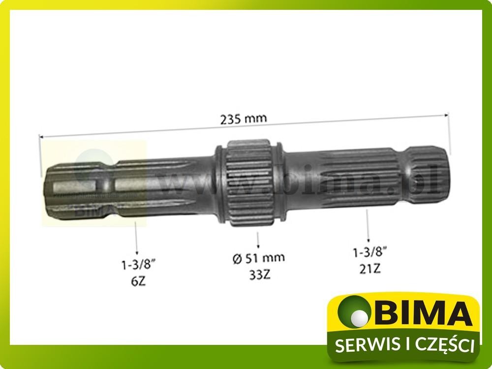 Końcówka wałka wom John Deere 7430PR,7530PR,7630,7730 — zdjęcie 2