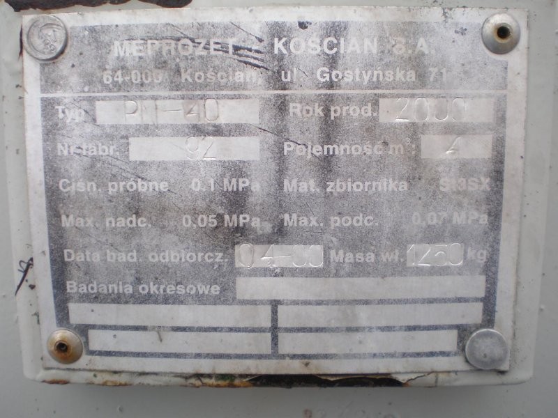 beczkowóz MEPROZET KOŚCIAN 4000L JAK NOWY — zdjęcie 4