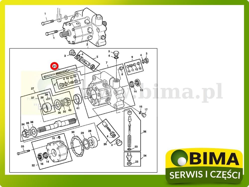 Zaworek pompy hydraulicznej hydrauliki John Deere 2030 — zdjęcie 2