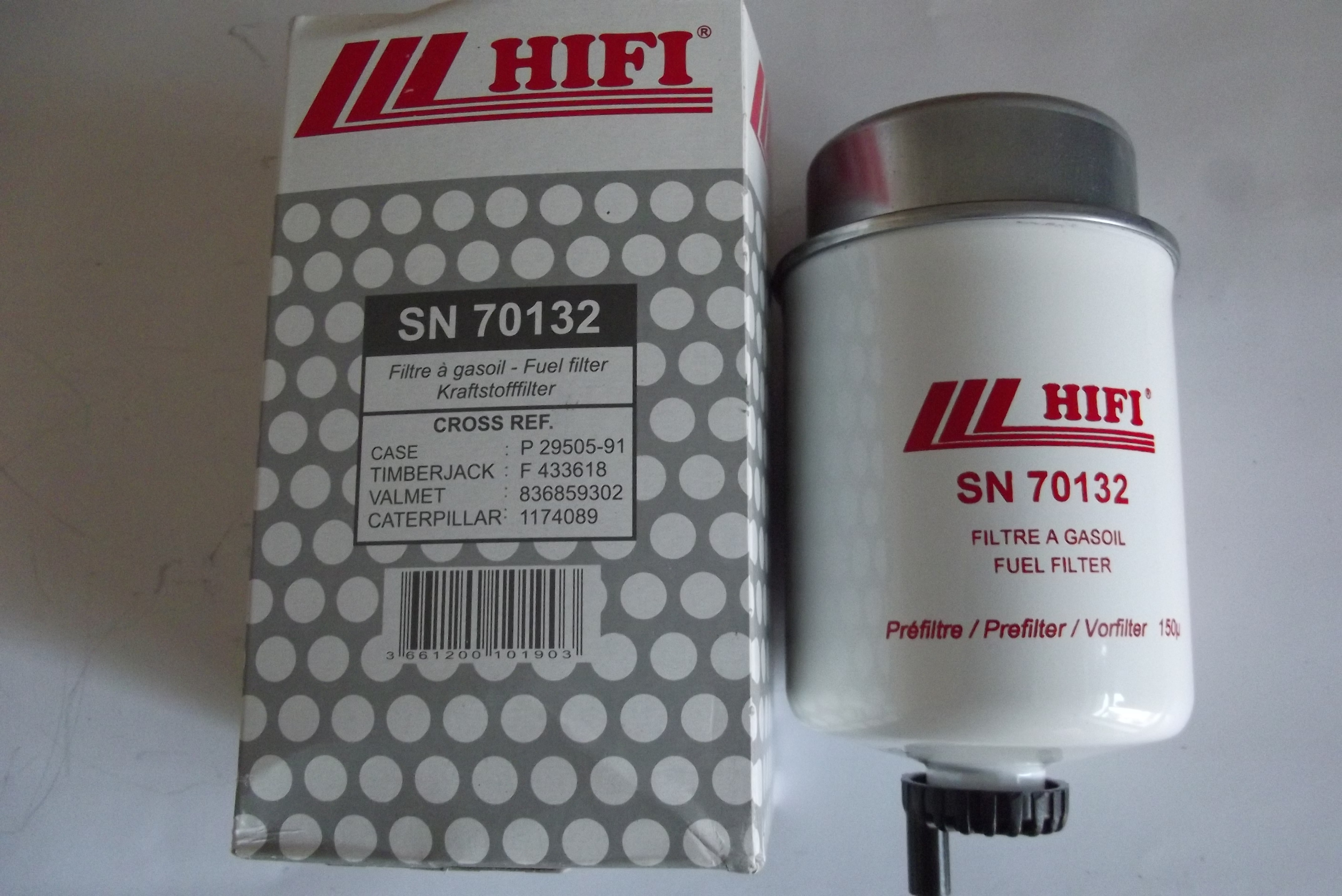 Filtr paliwa SN70132Case, Valmet, Caterpilar, Timberjack, MF — zdjęcie 1