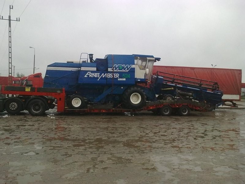Transport kombajnow bizon claas john mdv — zdjęcie 3