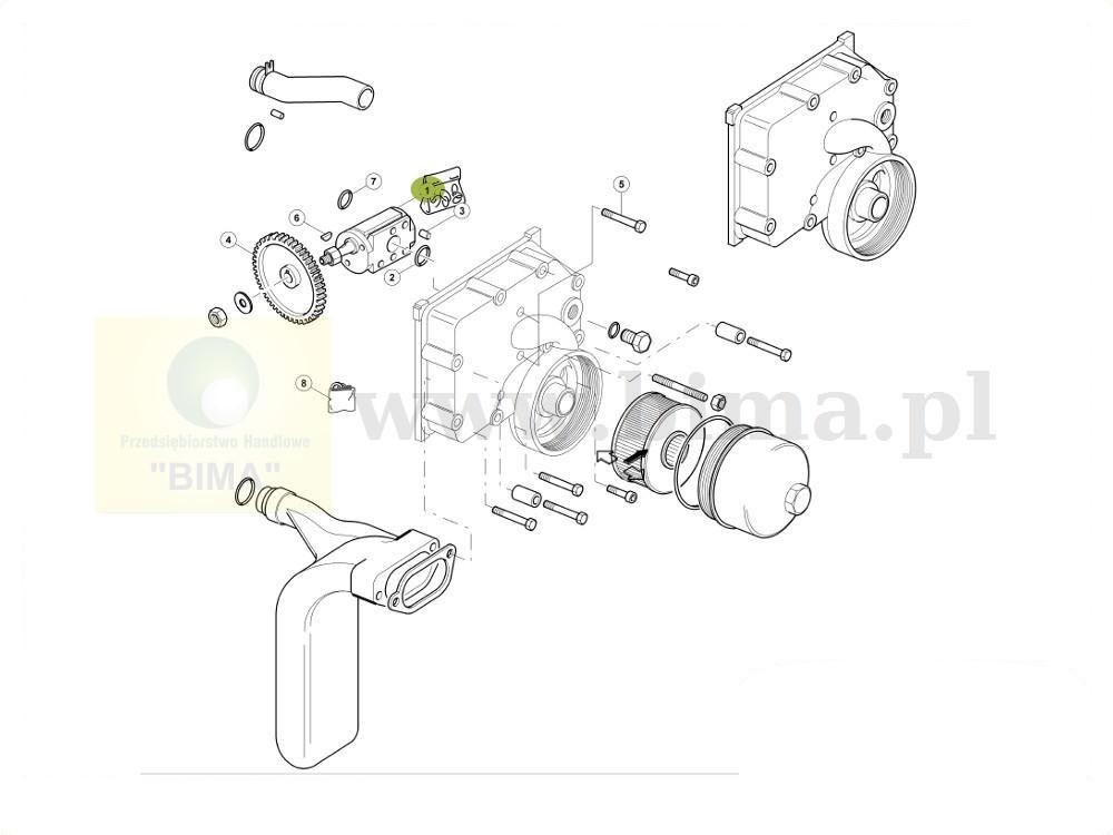 Pompa oleju hydraulicznego BIMA5348 Renault CLAAS Ares 55 — zdjęcie 3
