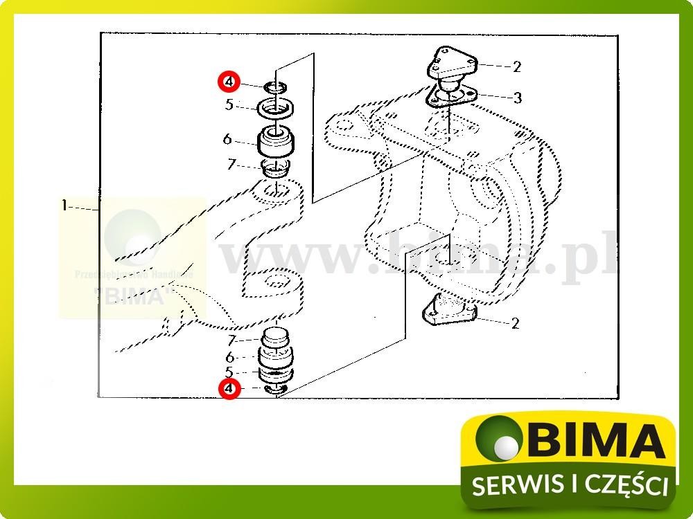 Oring przedniego mostu Case IH 288 — zdjęcie 2