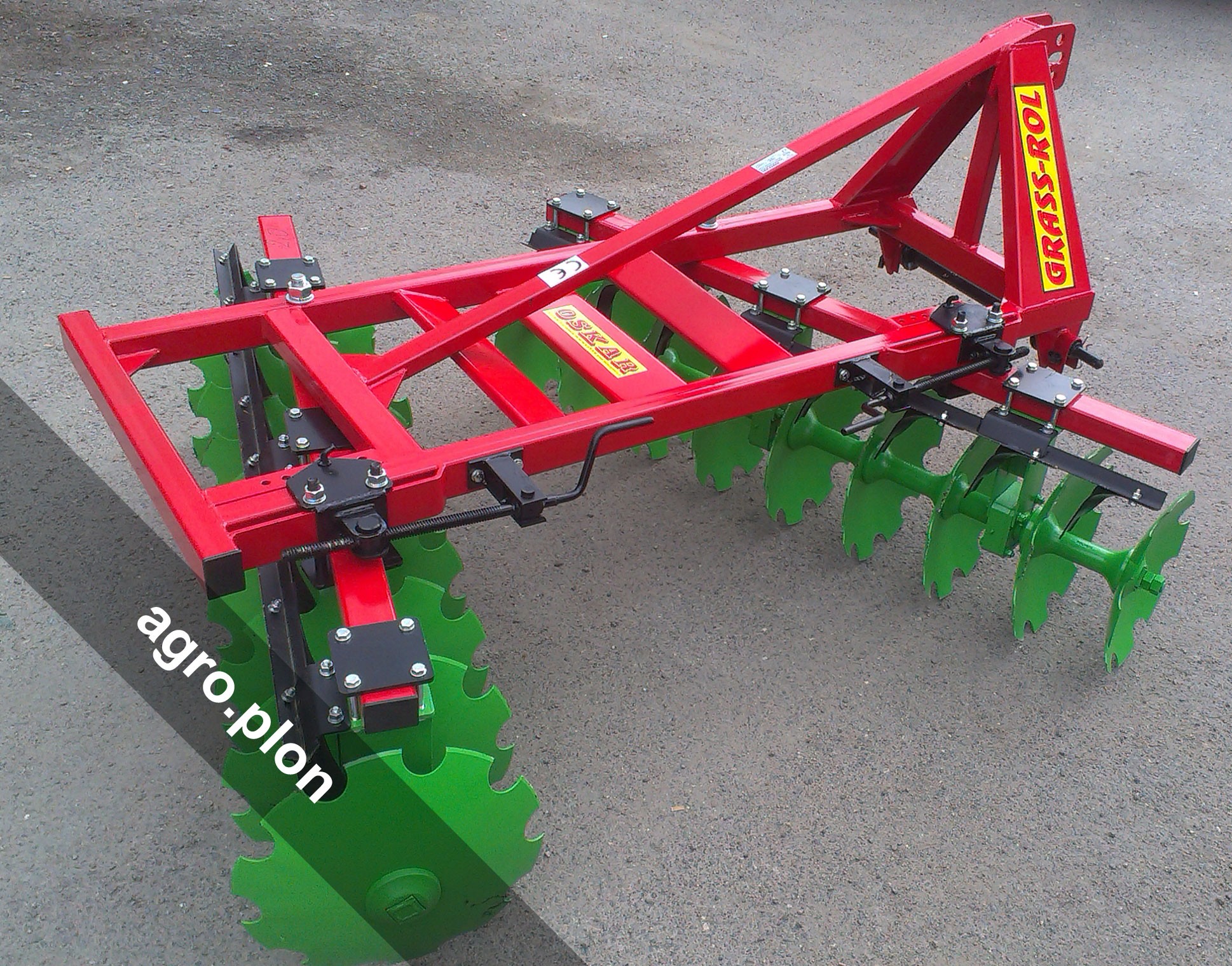 Brona talerzowa OSKAR Grass-rol 1.6m do 3.2m MOCNA Transport — zdjęcie 1