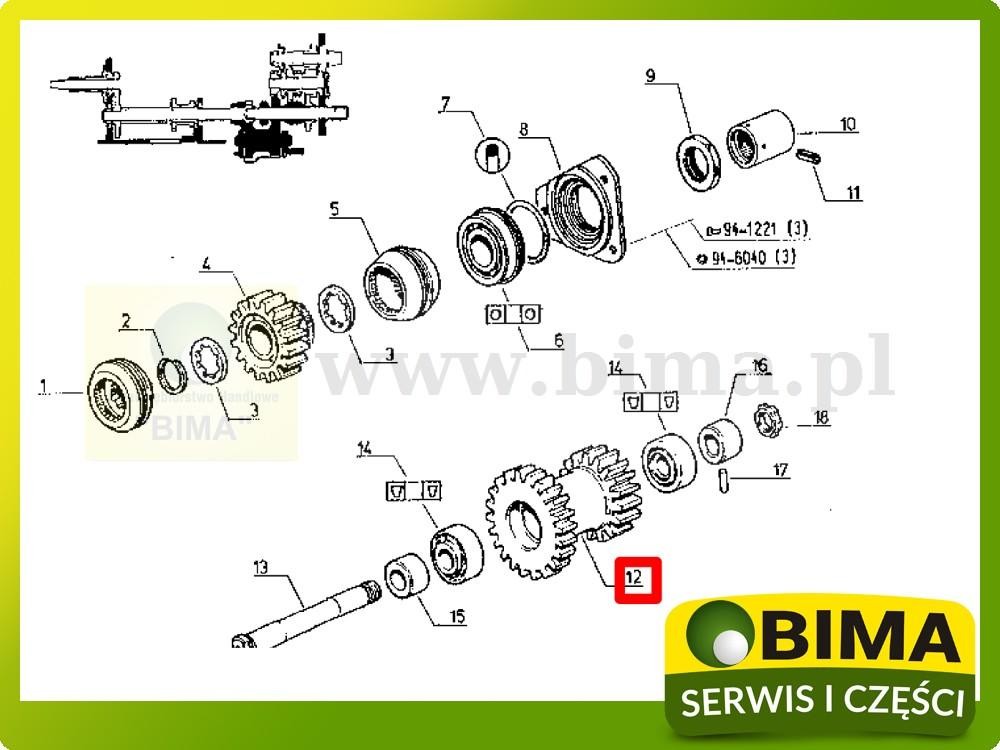 Używane koło zębate wom z16/21 Renault CLAAS 851-4 — zdjęcie 4