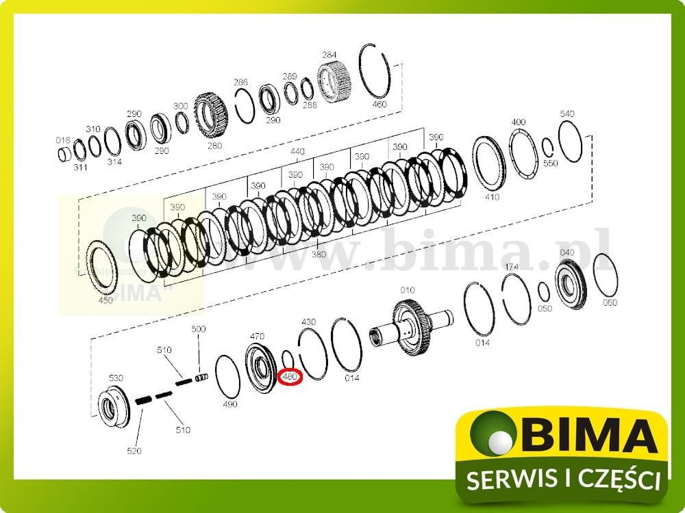Oring John Deere 6534,6630,6830,6930,7430,7430E,7530 — zdjęcie 2