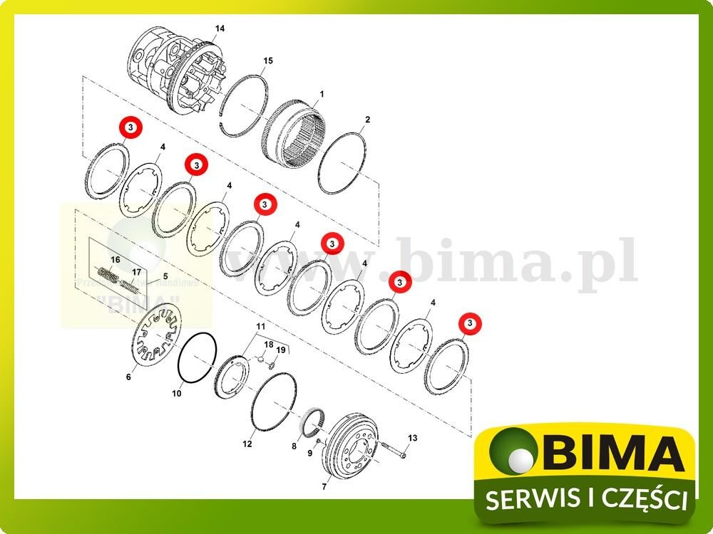Tarcza cierna skrzyni biegów John Deere 7600,7700,7800