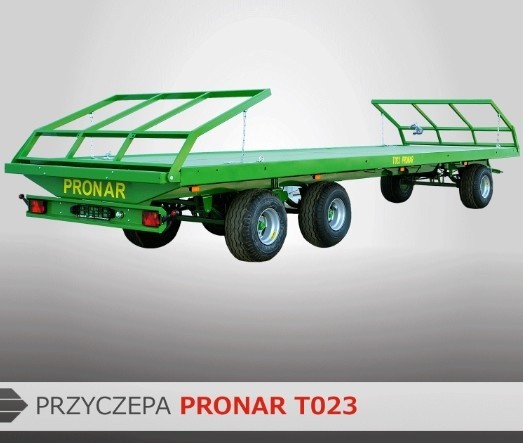 Przyczepa platformowa 11 t PRONAR T023 trzyosiowa — zdjęcie 1