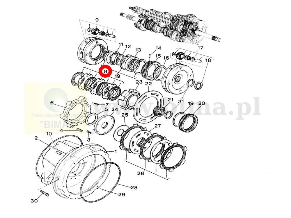 Tarcza cierna dynashift MF Massey Ferguson 6170,6180 — zdjęcie 2