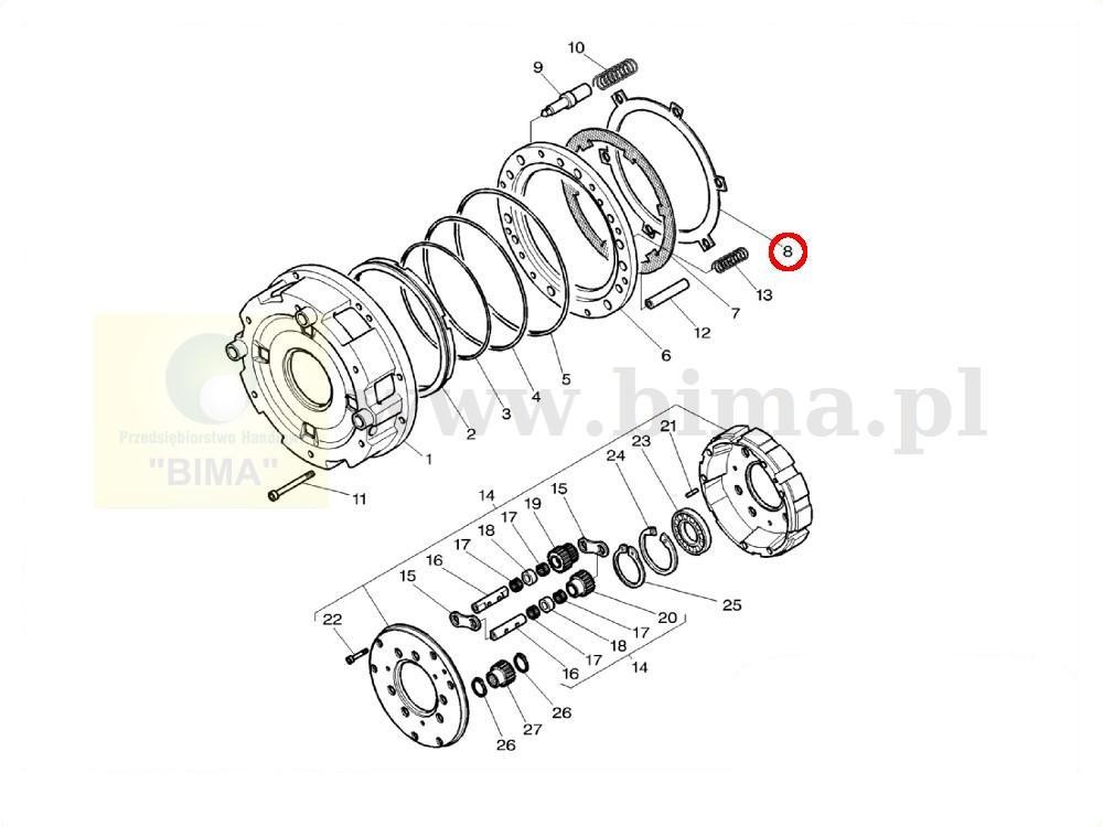 Płytka sprzęgła mokrego BIMA5324 MF Massey Ferguson 6497 — zdjęcie 2