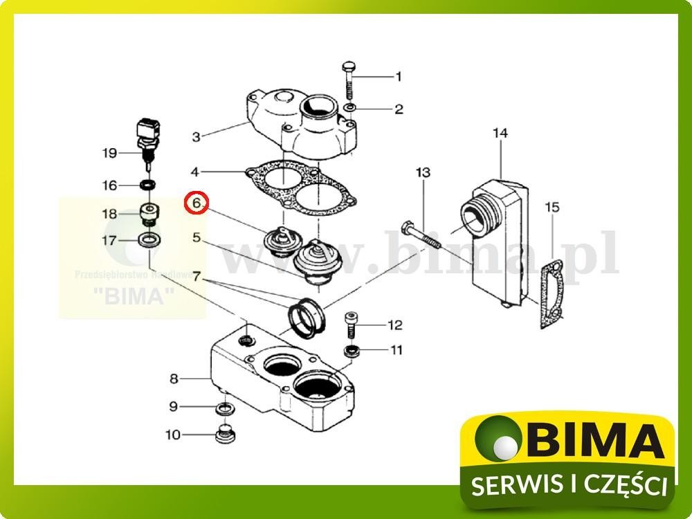 Termostat silnika valmet Valtra 315,6900,8000,8050,8100 — zdjęcie 2
