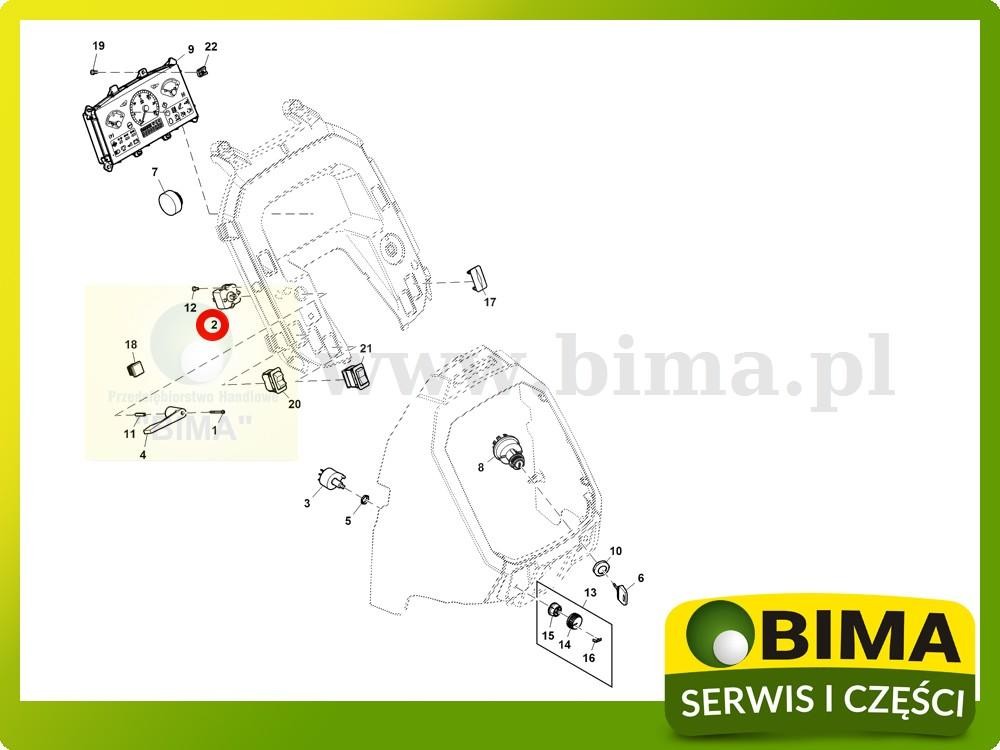 Włącznik przełącznik kierunkowskazów John Deere 7400 — zdjęcie 2