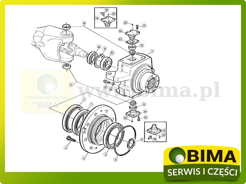 Łożysko skrzyni / przedniego mostu John Deere 6115RC — zdjęcie 2