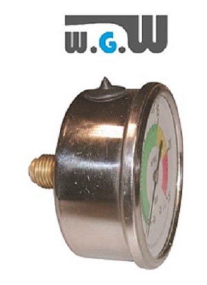 Manometr glicerynowy 0-5/25 bar tarcza 100 mm gwint dolny 1/4" tylny