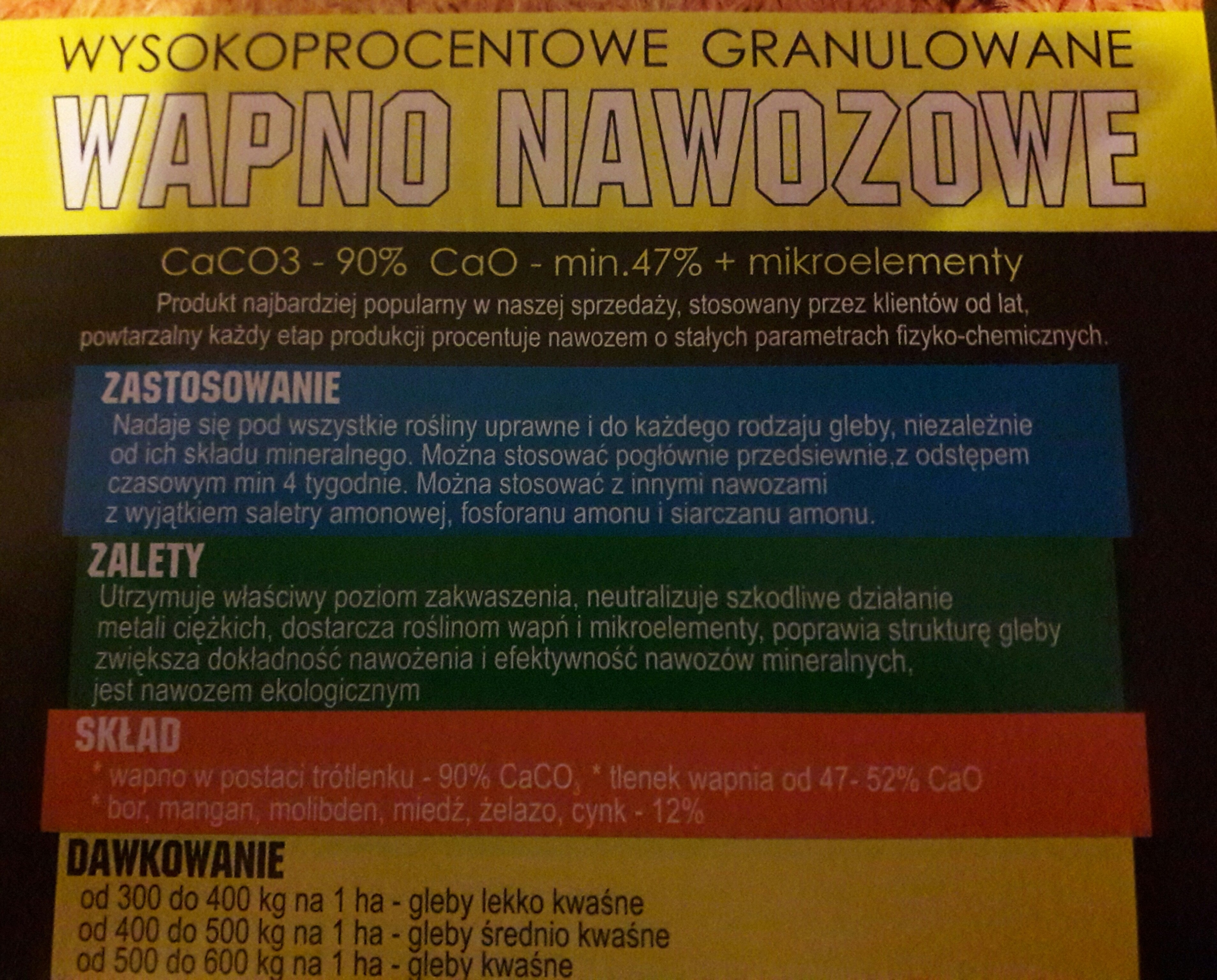 Wapno granulowane TRANSPORT GRATIS  — zdjęcie 4