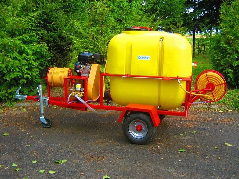 OPRYSKIWACZ SPALINOWY NA PRZYCZEPIE JEDNOOSIOWEJ, 400L, 6,5 kM,  — zdjęcie 8