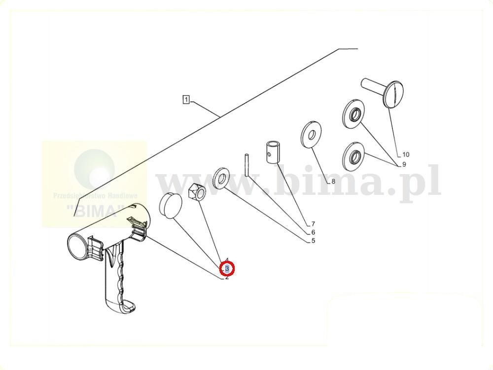 Zatyczka klamki szyby Case IH MXU 100,110,125,130,135 — zdjęcie 2