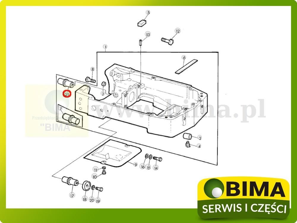 Sworzeń zawieszenia przedniej osi John Deere 2040S,2140 — zdjęcie 2