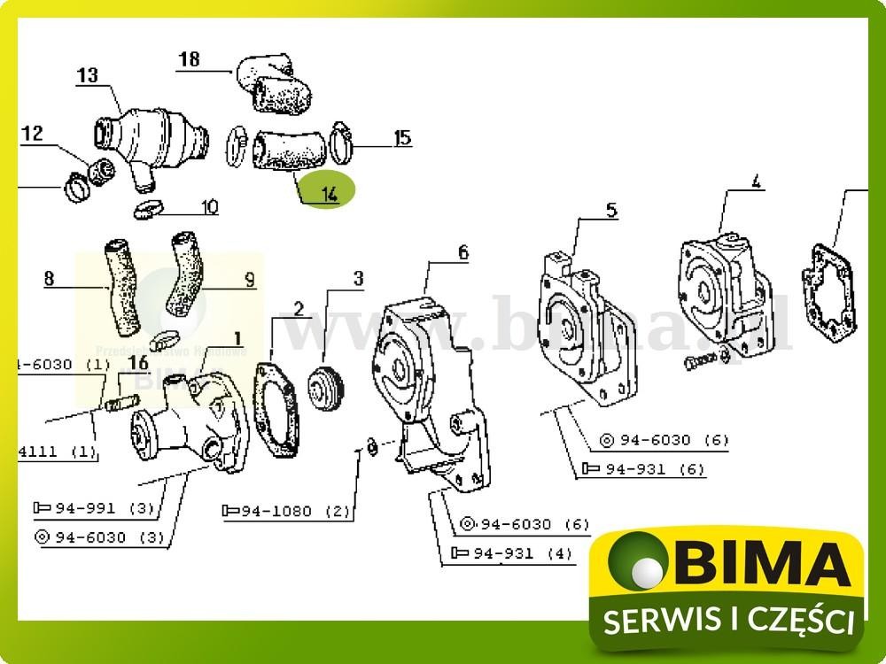 Przewód chłodnicy górny 15cm Renault CLAAS 106-14 — zdjęcie 2