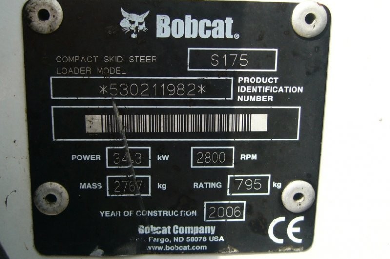 BOBCAT S175 2006r, 3900mth 46KM MINIŁADOWARKA LEAS — zdjęcie 1