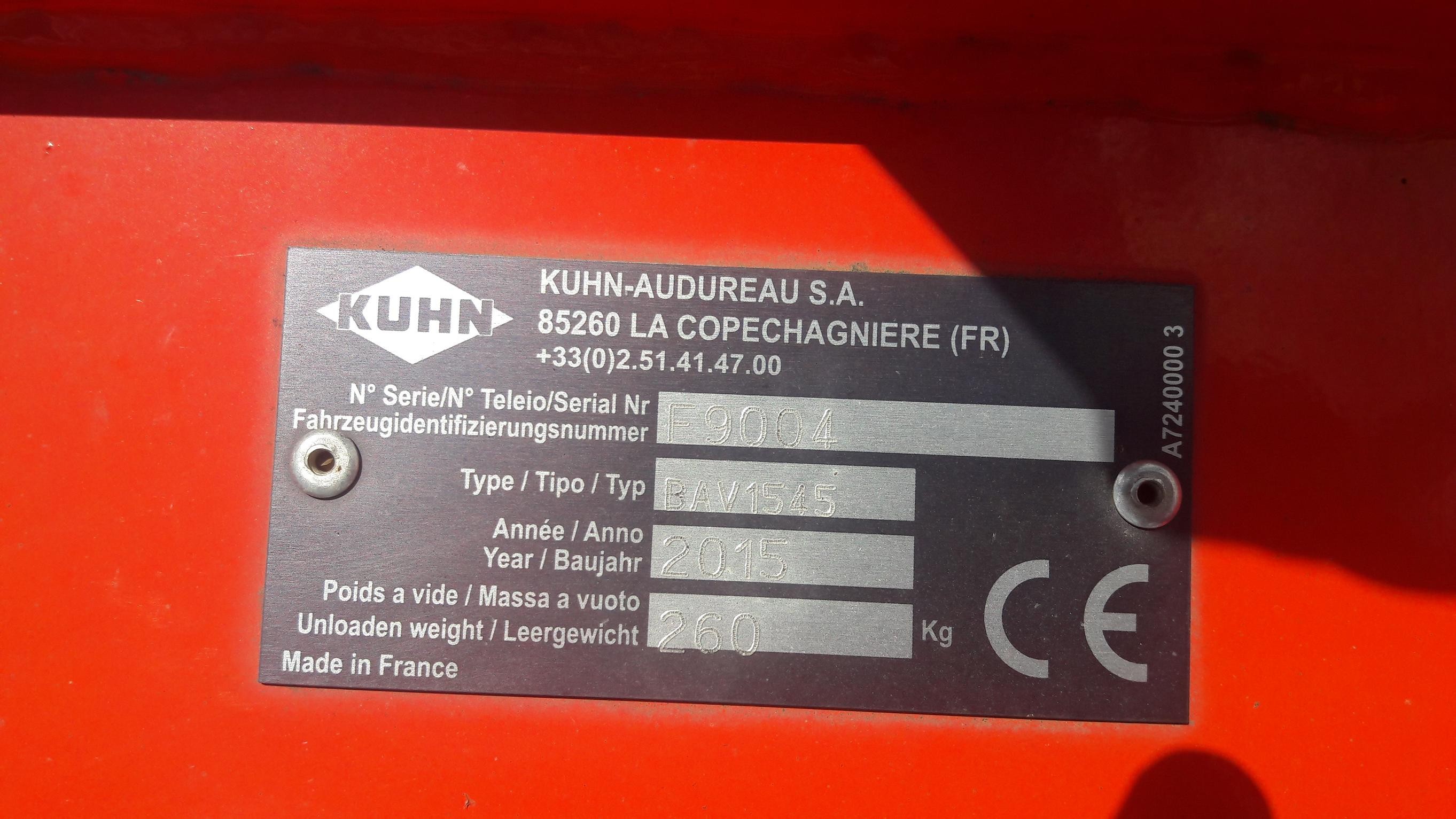 Rozdrabniacz rotacyjny Kuhn BAV 1545 — zdjęcie 5