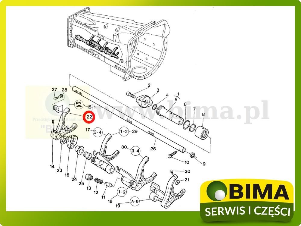 Kamień widełek żółw zając Massey Ferguson 3070,3075 — zdjęcie 2