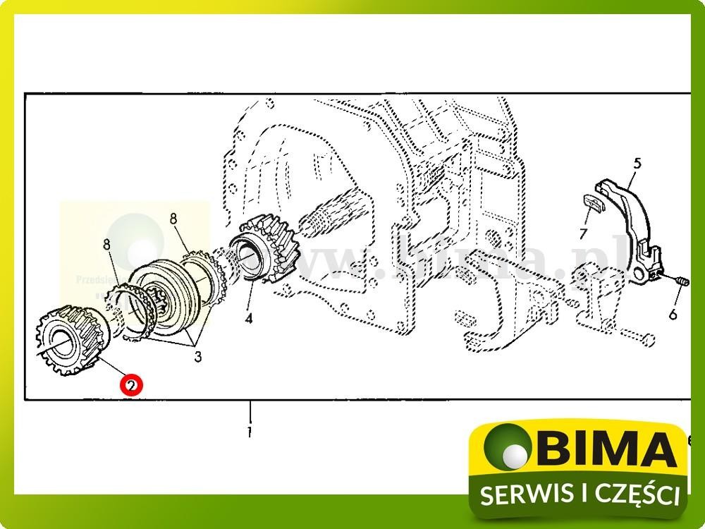 Koło zębate części skrzyni biegów John Deere 6500,6405
