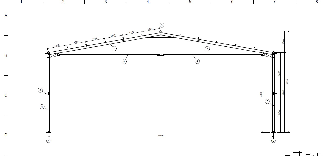 14x20 m. Konstrukcja stalowa hali hala nowa garaż magazyn — zdjęcie 1
