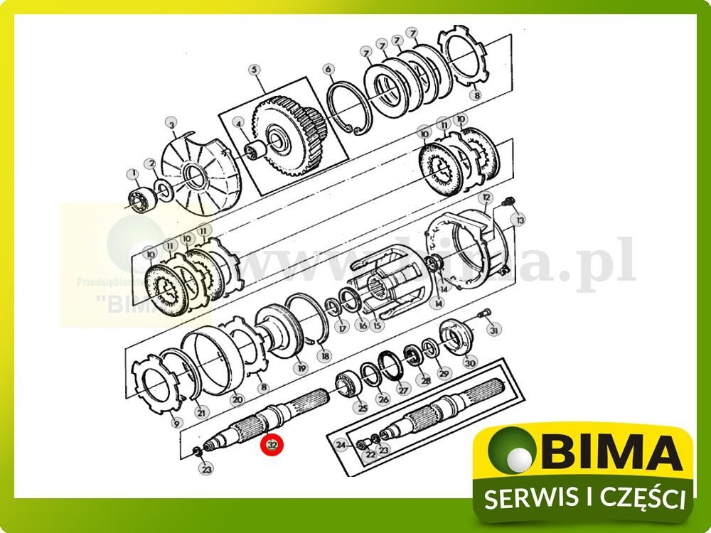 Wałek pto John Deere 3050,3140,3350,3640,3640S,3650,940 — zdjęcie 3