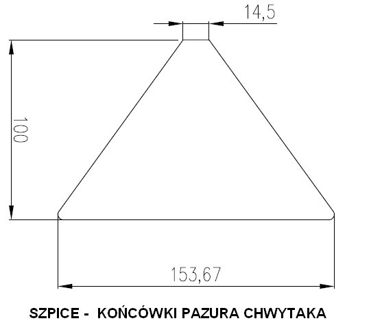Szpic końcówka pazura chwytaka do złomu 