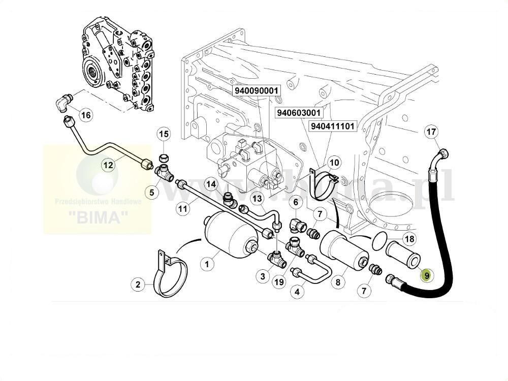 Filtr hydrauliczny Massey Ferguson 5465  5470 — zdjęcie 3