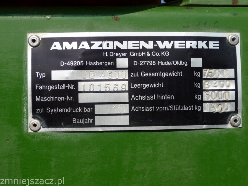 Opryskiwacz AMAZONE UG 4500 Magna — zdjęcie 4