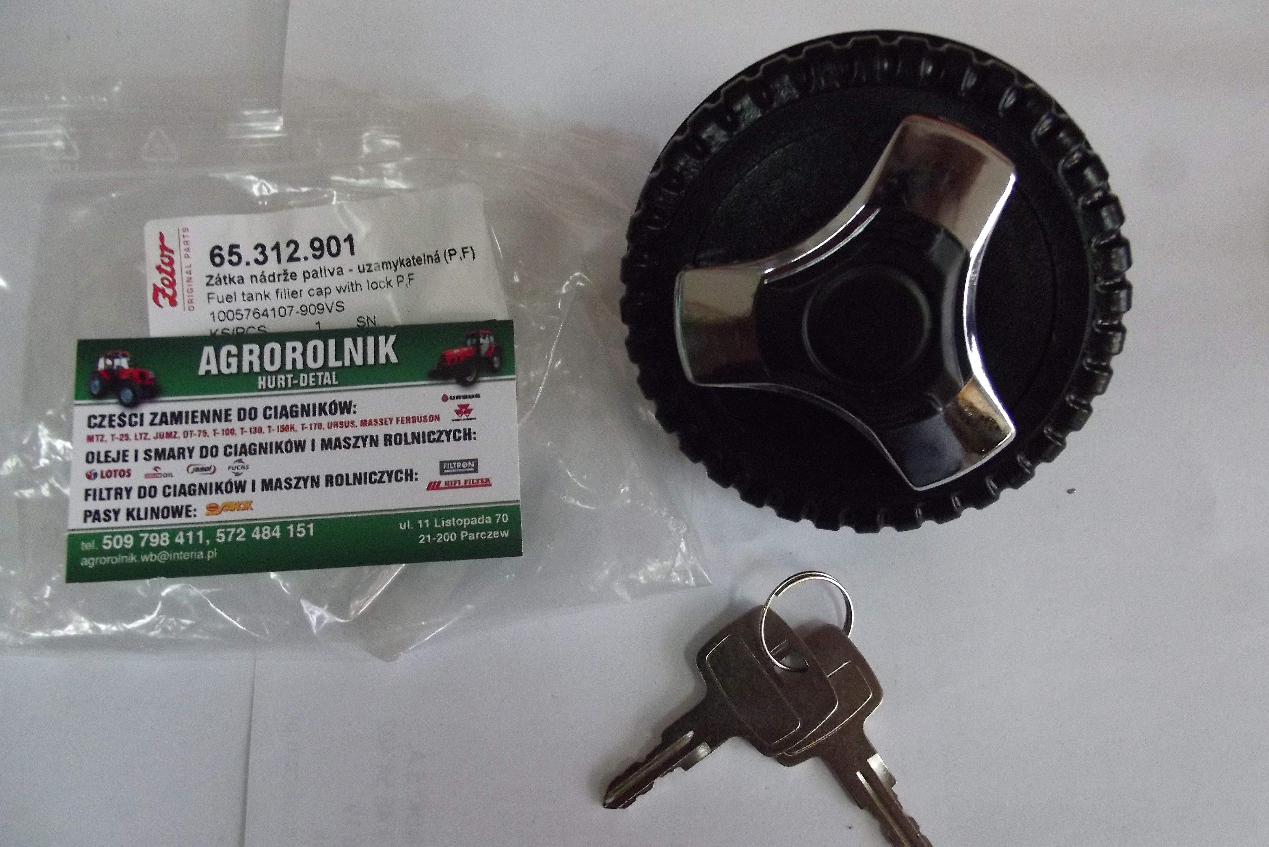 Korek wlewu paliwa z kluczykiem ZETOR 3321-7341 Super,Proxima,Forterra — zdjęcie 1