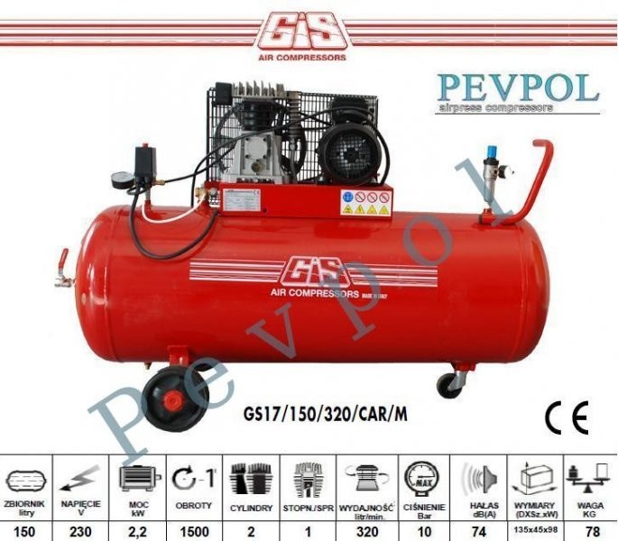 Sprężarka, Kompresor, GiS-AiR, GS17/150/320/CAR/M