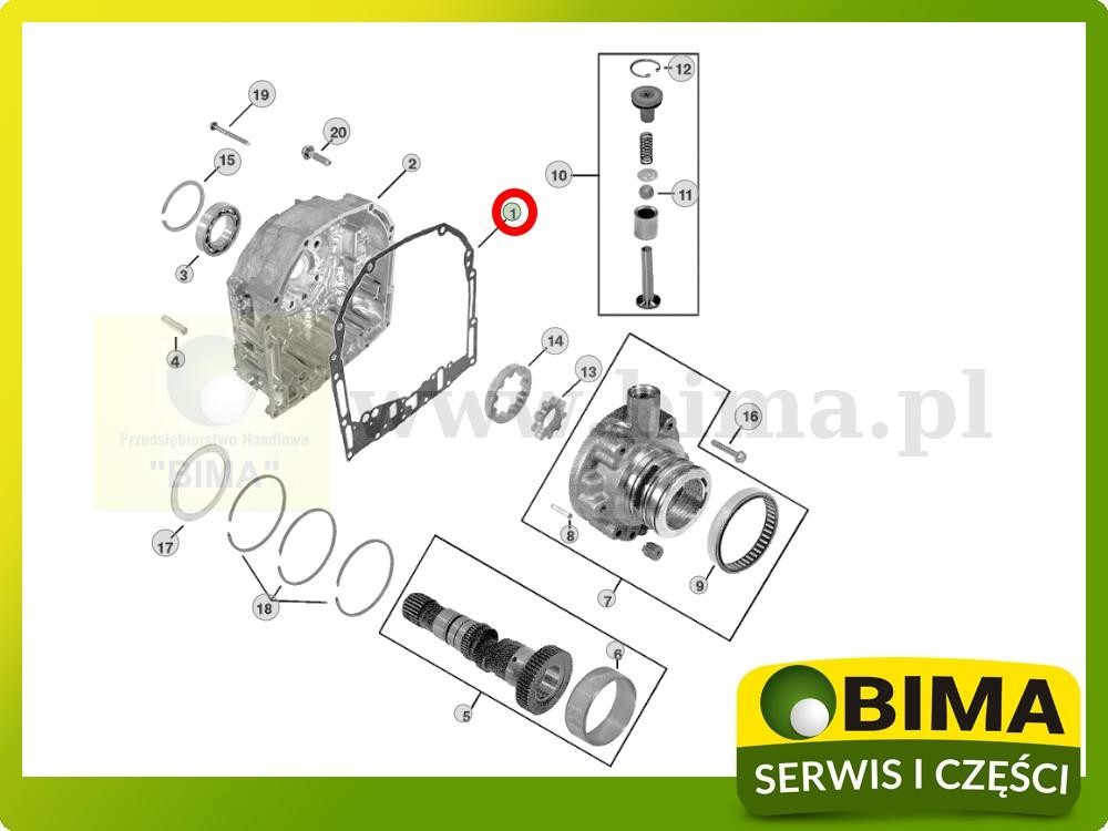 Uszczelka skrzyni biegów John Deere 7700,7710,7800,7810 — zdjęcie 2